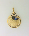 Rich Jewellery Jewellery - Necklace 10K Yellow Gold Leo Zodiac Disc Pendant