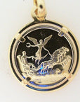 Rich Jewellery Jewellery - Necklace 10K Yellow Gold Sagittarius Zodiac Disc Pendant