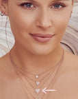 SC Jewellery - Necklace 14K white Gold 0.21ctw Diamond Pave Heart Necklace