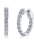 SC Jewellery - Earrings - Hoop 14K White Gold 0.47ctw Diamond Oval Hoops