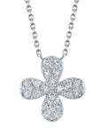 SC Jewellery - Necklace 14K White Gold 0.51ctw Diamond Flower Necklace