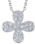 SC Jewellery - Necklace 14K White Gold 0.51ctw Diamond Flower Necklace