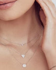 SC Jewellery - Necklace 14K Yellow Gold 0.11ctw Diamond Pave Heart Necklace