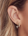 SC Jewellery - Earrings - Hoop 14K Yellow Gold 0.11ctw Gypsy Diamond Huggies