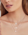 SC Jewellery - Necklace 14K Yellow Gold 0.15ctw Diamond Pave Disc Necklace