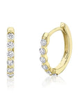 SC Jewellery - Earrings - Hoop 14K Yellow Gold 0.26ctw Diamond Oval Huggies