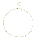 SC Jewellery - Necklace 14K Yellow Gold 0.30ctw 5 Dangle Diamond Necklace