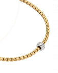 Fope Jewellery - Necklace 18K Yellow Gold Eka 3mm Necklace with Diamonds