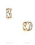 Birks Jewellery - Earrings - Hoop Birks 18K Yellow Gold Crossover 0.35ctw Diamond Huggie Hoop Earrings