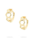 Birks Jewellery - Earrings - Hoop Birks 18K Yellow Gold Iconic Bee Chic Huggie Hoops