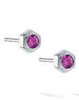 Birks Unclassified Birks Bee Chic Pink Tourmaline Silver Stud Earrings