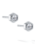 Birks Unclassified Birks Bee Chic White Quartz Silver Stud Earrings