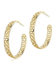 Birks Jewellery - Earrings - Hoop Birks Muse 30 mm 18k Yellow Gold Pierced Hoop Earrings