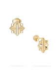 Birks Unclassified Birks Muse Guilloche Yellow Gold Earrings, Small