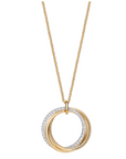 Birks Jewellery - Necklace Birks Rosee du Matin Yellow Gold Entwine Circle Diamond Necklace