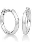 Breuning Jewellery - Earrings - Hoop Breuning 14K White Gold 12mm Round Huggie Hoops