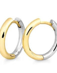 Breuning Jewellery - Earrings - Hoop Breuning 14K Yellow and White Gold Reversible 16mm Huggies