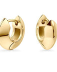 Breuning Jewellery - Earrings - Hoop Breuning 14K Yellow Gold 14mm Knife Edge Huggie Hoops