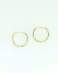 Breuning Jewellery - Earrings - Hoop Breuning 14K Yellow Gold Narrow 12mm Huggie Hoops