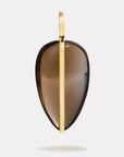 By Pariah Jewellery - Necklace - Coloured Stones By Pariah 14K Yellow Gold Large Smokey Quartz Pebble Pendant