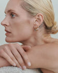 By Pariah Jewellery - Earrings - Drop By Pariah 14K Yellow Gold with Blue Sapphire Orbit Hoops