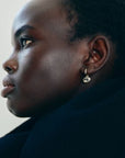 By Pariah Jewellery - Earrings - Drop By Pariah Green Amethyst Orbit Hoops