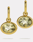 By Pariah Jewellery - Earrings - Drop By Pariah Green Amethyst Orbit Hoops