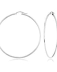 Carla Corp Jewellery - Earrings - Hoop Carla 14K White Gold Large Thin Hoops