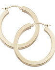 Carla Corp Jewellery - Earrings - Hoop Carla 14K Yellow Gold 1.2 inch Squared Edge Hoops