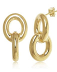 Carla Corp Jewellery - Earrings - Hoop Carla 14K Yellow Gold Double Oval Link Earrings