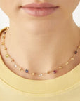 Marco Bicego Jewellery - Necklace CB765-E-MIX01 MB 18KY Paradise Mixed Gem Station Necklace