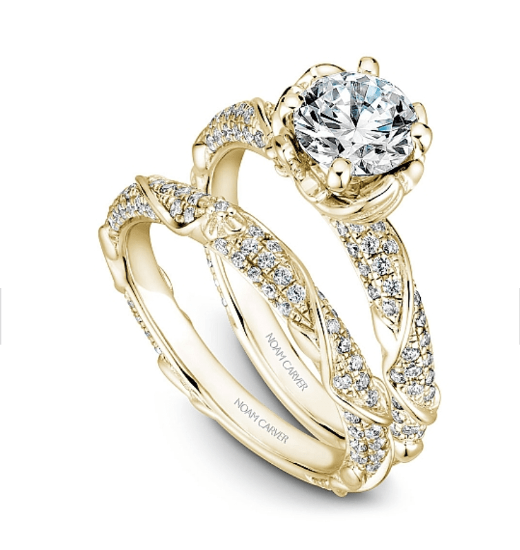 Noam Carver 14kt Yellow Gold Oval Solitaire Engagement Ring