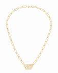 MEMO dinh van Jewellery - Necklace dinh van 18K Yellow Gold Large Menottes Diamond Mixed Link Necklace