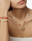 MEMO dinh van Jewellery - Bracelet dinh van 18K Yellow Gold Pulse Diamond Hinged Bangle