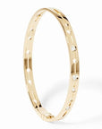 MEMO dinh van Jewellery - Bracelet dinh van 18K Yellow Gold Pulse Diamond Hinged Bangle
