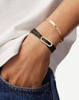 dinh van Jewellery - Bracelet dinh van 18K Yellow Gold Serrure Single Diamond Bracelet