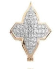 Farah Khan Jewellery - Earrings - Drop Farah Khan 18K Yellow Gold Diamond Ruby White Ceramic Flip Earrings