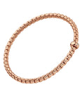 Fope Jewellery - Bracelet Fope 18K Rose Gold Flex it Bracelet with Single Diamond