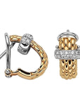 Fope Jewellery - Earrings - Hoop Fope 18K Two Tone Vendome Diamond Earrings