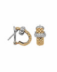 Fope Jewellery - Earrings - Hoop Fope 18K Two Tone Vendome Diamond Earrings