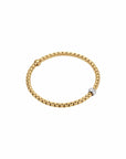 Fope Jewellery - Bracelet Fope 18K Yellow Gold and Diamond 4mm Eka FlexIt Bracelet Size Medium