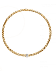 Fope Jewellery - Necklace FOPE 18k Yellow Gold Diamond Pave Eka Necklace