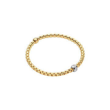 Fope Jewellery - Bracelet Fope 18K Yellow Gold Eka Flex'it Bracelet With Diamods