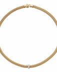 Fope Jewellery - Necklace Fope 18K Yellow Gold Flat Vendome Decklace with Diamonds