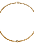 Fope Jewellery - Necklace FOPE 18k Yellow Gold Flex'it Solo Necklace with Diamond