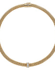 Fope Jewellery - Necklace FOPE 18K Yellow Gold Love Nest 0.33ct Pave Diamond Necklace