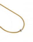 Fope Jewellery - Necklace FOPE Yellow Gold Prima Necklace with Diamonds