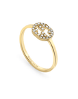 Gucci Jewellery - Rings Gucci 18K Yellow Gold Interlocking G Ring with Diamonds Size 6.5
