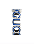 Gucci Jewellery - Rings Gucci Interlocking G Blue Enamel Silver Ring Size 7.5