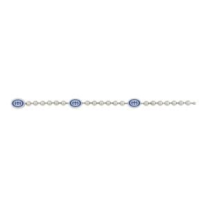 Gucci Interlocking G Boule Blue Enamel Sterling Silver Chain